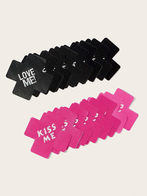 8 Pairs Letter Graphic Nipple Cover
