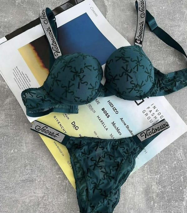 Logo Jacquard Bra Panty Set