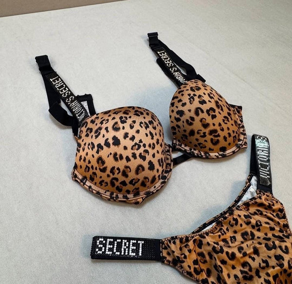 Leopard Push-Up Bra Panty Set