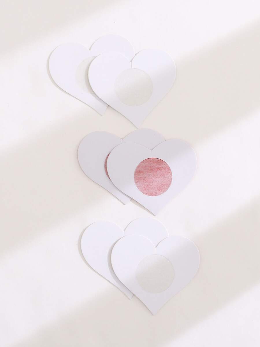 3 pairs Glitter Heart Nipple Cover