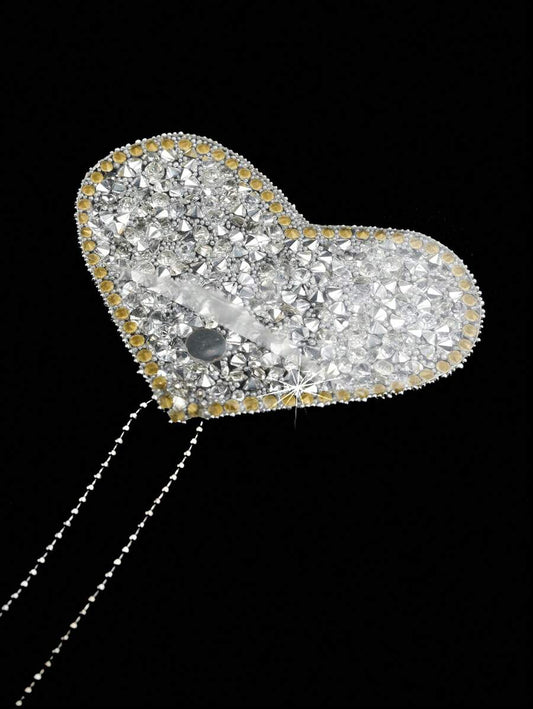 Heart Shaped Rhinestone Nipple Covers
