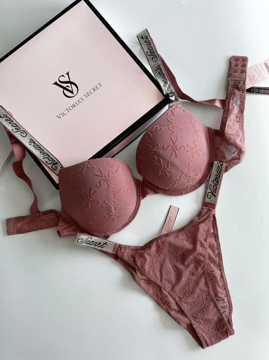 Blush Reverie Jacquard Bra Panty Set